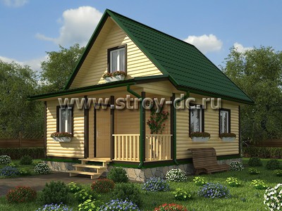 Каркасный дом 6 на 8 купить под ключ в Москве, цена на проект дома 6x8